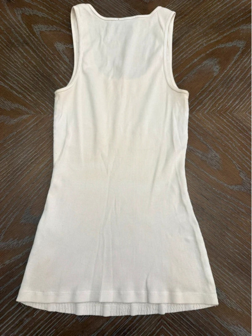 Express Cream Ribbed Tank - Picture 5 of 7